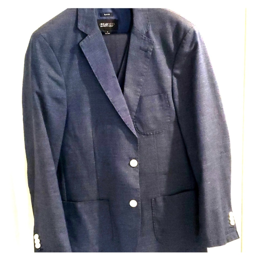 Navy linen cotton blazer